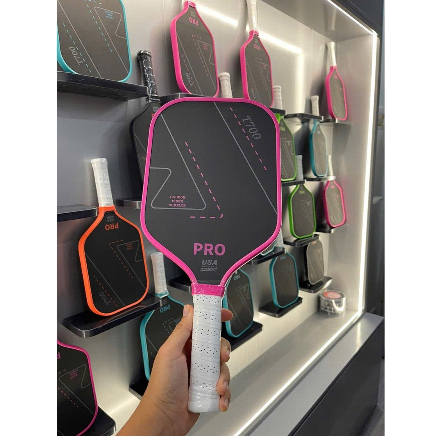 Graphite Pickleball Paddle Textured Surface Sports Racket